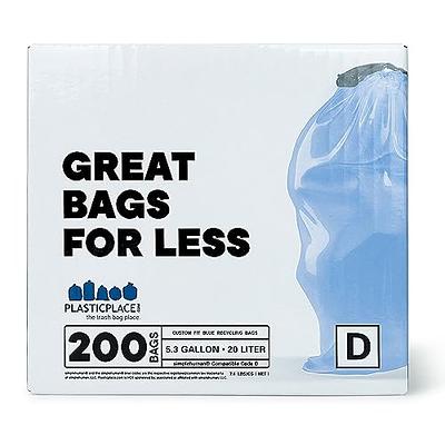 Plasticplace Custom Fit Trash Bags │ simplehuman (x) Code D