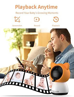 TECGUUD Babyphone Camera avec Smartphone App Control, Camera