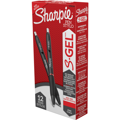 Sharpie® Fine-Point Pens, Fine Point, Black Barrels, Red Ink, Pack Of 12 -  Yahoo Shopping