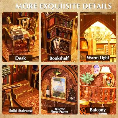 Robotime 3D Jigsaw Puzzle Wooden Model Building Kit DIY Dollhouse Book Nook  Bookshelf Insert Decor Alley Miniature Kit