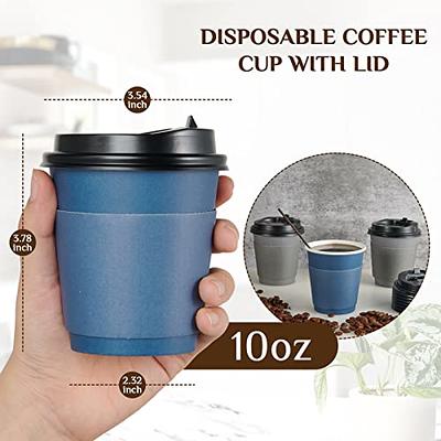 Blue Paper Cups Disposable Coffee Cups For Hot Drinks With Lids CHEAP Party  Cups