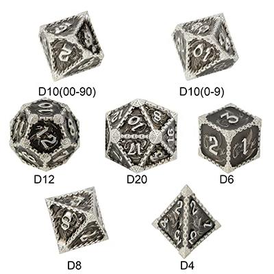  Metal dice Set D&D, Polyhedron DND7 Dungeons and