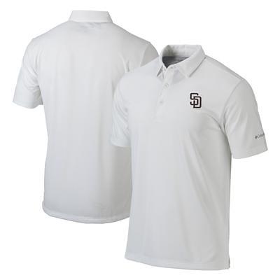 Men's Columbia White Atlanta Braves Omni-Wick Drive Polo