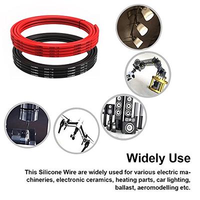 BNTECHGO 30 Gauge Silicone wire red and black each 10ft black