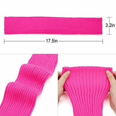 v28 Women 80s Party Knit Warm Costume Marathon Long Socks Leg Warmers