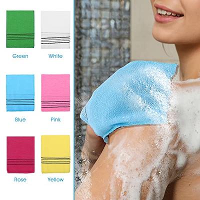 Prasacco 6 Pcs Korean Exfoliating Washcloth, Asian Exfoliating