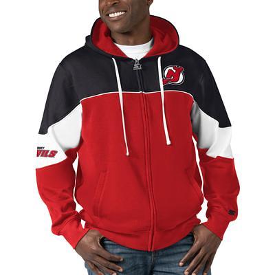 New Jersey Devils Antigua Logo Victory Pullover Hoodie - White