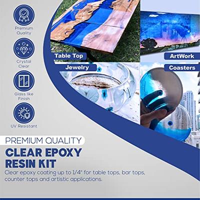 Magic Resin, 1 Gallon (3.8 L), Premium Quality Clear Epoxy Resin Kit, Non-Toxic, High Gloss Thick Clear Coat, for Table Tops, Bar Tops, Counter  Tops, Artworks