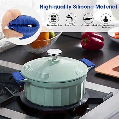 AHIW Silicone Hot Handle Holder Cover Set Assist Pan Handle Sleeve Pot  Holders Cast Iron Skillets Handles Grip Covers Non-Slip Heat Resistant for