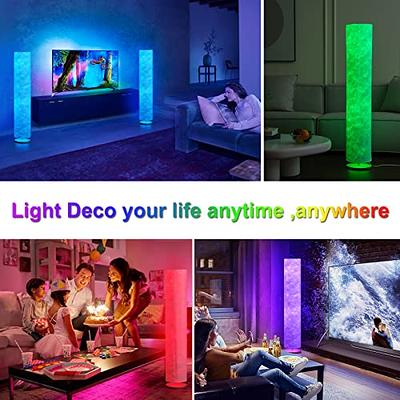 White Floor Lamp, Super Bright Dimmable Led Floor Lamps for Living Room,  Custom Color Temperature Standing Lamp with Remote Push Button, Adjustable  Gooseneck Reading Floor Lamp for Bedroom 