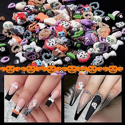  Halloween Nail Charms Rhinestone Skull Nail Art