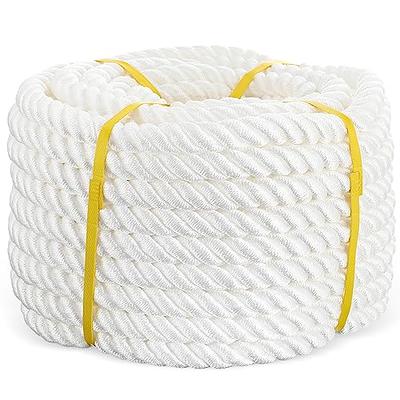 x 100 Ft Diamond Braided Rope for Knot Tying Practice, Camping, Boats, 3/8  Inch