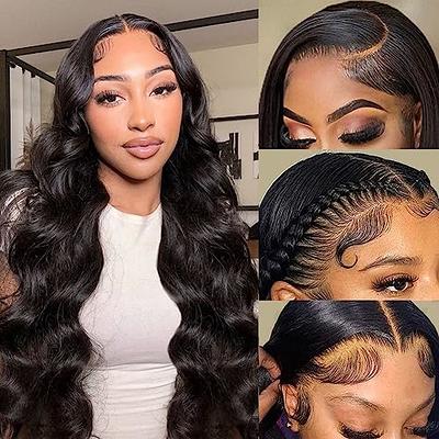 16 Inch Straight Lace Front Wigs Human Hair Pre Plucked 13x4 HD