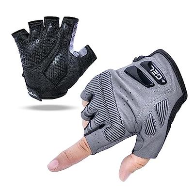 LuxoBike Cycling Gloves (Black - Half Finger Large)