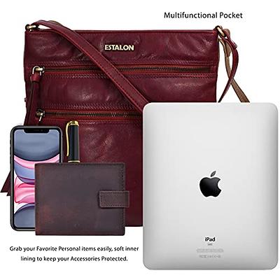 Amazon.com: Ozora Multi Pockets Handmade Leather Crossbody Handbags & Sling  Bag for Men & Women with Detachable Holster (Black Hunter) : Clothing,  Shoes & Jewelry
