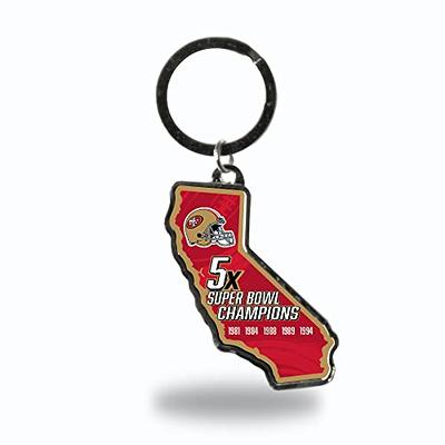 NFL Siskiyou Sports Fan Shop San Francisco 49ers Chrome Key Chain One Size  Team Colors