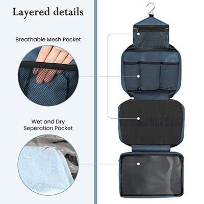 Maliton Toiletry Bag for Men & Women | Large Toiletry Bags for Traveling |  Hanging Compact Hygiene Bag with 4 Compartments | Waterproof Bathroom