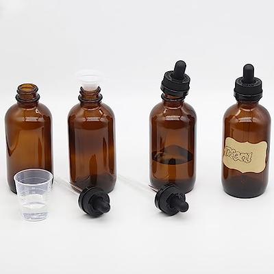 Amber 4oz Dropper Bottle (120ml) Pack of 10 - Glass Tincture Bottles with  Eye Droppers for Essential Oils & More Liquids - Leakproof Travel Bottles