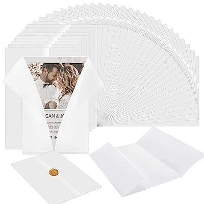 60 Pack Vellum Jackets for 5x7 Invitations, Vellum Paper 5x7 Bulk  Pre-Folded Wedding Invitation Wraps Translucent 112G Vellum Paper for  Wedding Baby Shower Birthday Christmas Invitations Paper - Yahoo Shopping