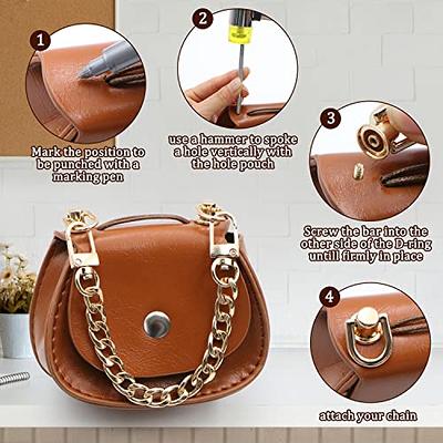 4 Pieces Purse Chain Strap 7.9 Inch DIY Flat Chain Strap Purse Strap  Extender Handle Bag Accessories Charms Decoration for Purse Handbags  Shoulder Bag