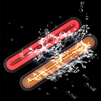 KYYET 2pcs Red & Yellow Trailer Truck Van Lorry ATV Accesorios Universal  Sequential Flowing Stop Brake Turn Singal Rear Tail Light Lamp Halo Neon  Led Light Bar - Yahoo Shopping