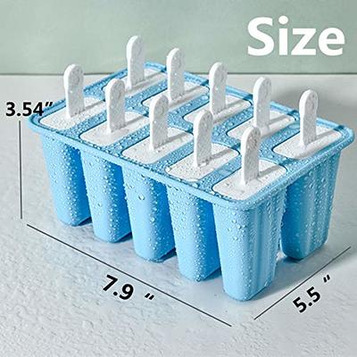 Ouddy Life Popsicle Molds Set of 2, Ice Pop Molds Silicone 4 Cavities Ice  Cream Oval Cake Pop Mold with 50 Wooden Sticks for DIY Popsicle, Clear