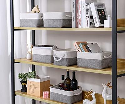 Sacyic Small Storage Baskets for Shelves, Fabric Storage Baskets for  Closet, Rectangular Collapsible Baskets for organizing