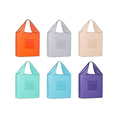 Large Reusable Bags Shopping Washable Foldable 6 Pack Grocery Bags Heavy  Duty Lightweight Folding Gift Tote Bags Durable Polyester Color