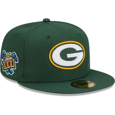 New Era Green/Gold Green Bay Packers Super Bowl XXXI Letterman 59FIFTY Fitted Hat