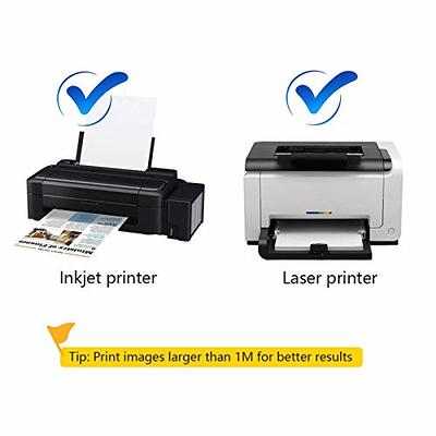 Printable Vinyl For Inkjet Printer & Laser Printer - 40 Pcs Glossy