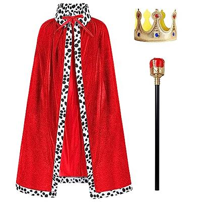 Prince's Costume for Baby Boy Toddler Blue Cloak With Red Lining