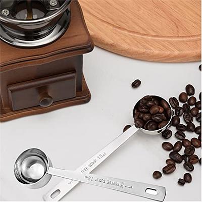 KAZETEC Stainless Steel Coffee Scoops with Long Handle,Stainless Steel 1  Table Spoon,for Coffee Milk Fruit Powder, Measuring Dry and Liquid  Ingredients, Cooking Baking(3 Pieces 15 ml) - Yahoo Shopping