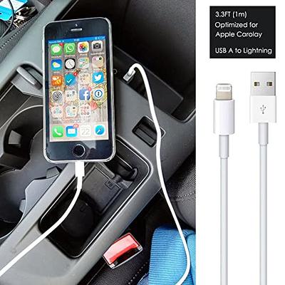 Car Apple Carplay Cable, USB A to Lightning Cable for iPhone 14, 14 pro  max,13,Plus,SE 2nd/12/11/Xs/XR, iPad 4/5/ 6/7/ 8, Mini 2/3/4/5, Air 2/3