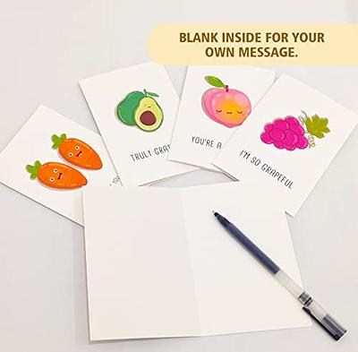 Biturat 48 Fruit Pun Thank You Card Set, Funny Note Cards Pack with  Envelopes, Fun Greeting Notecards Bulk, Cute Boxed Assortment Quip Cards  for Gratitude, Recognition, Appreciation, 4 x 6 in - Yahoo Shopping