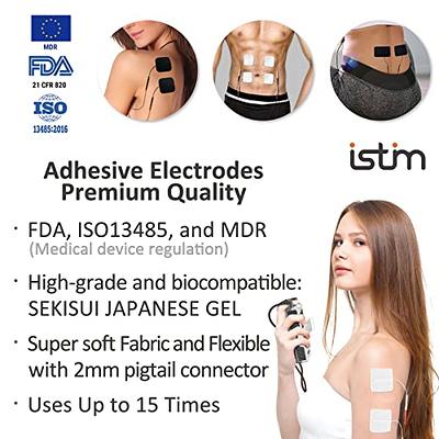 iStim EV-804 TENS/EMS 2 Channel Rechargeable Combo Machine Unit - Muscle  Stimulator + Back Pain Relief and Management- 7 modes/24 Programs/Backlit  (Including 8 Pieces Electrodes Pads) 