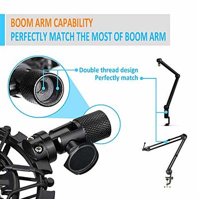 MV7 Boom Arm Mic Stand with Pop Filter, Adjustable Suspension Boom Scissor  Arm Stand with Pop Filter for Shure MV7 USB Podcast Microphone by Youshares  