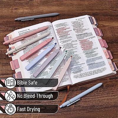 Shuttle Art Bible Highlighters and Pens No Bleed, 22 Pack Bible Journaling  Kit, 12 Colors Gel Highlighters and 10 Colors Ballpoint Pens with a storage