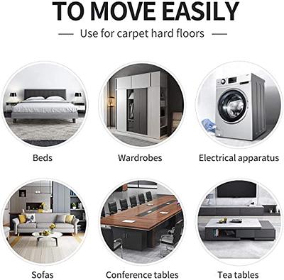 Ezprotekt 8 Pack Reusable Large Furniture Movers Sliders for Carpet, 5 Furniture Moving Pads, Carpet Sliders for Moving Heavy Sofa Bed Co