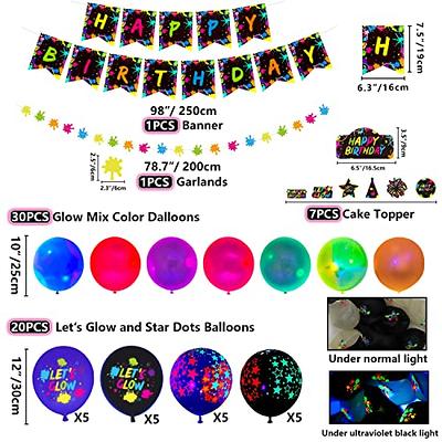 Let's Glow In The Dark Party Tableware Tablecloths Cups Plates