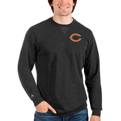 Men's Antigua Heather Gray Chicago Bears Victory Pullover Sweatshirt