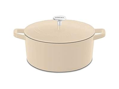 Cuisinart Round Cast Iron Casserole, Light Blue, 5.5 Quart 