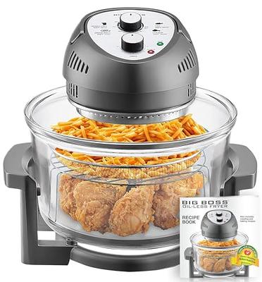 Big Boss 16Qt Glass Air Fryer Oven – Extra Large Air Fryer Halogen Oven  with 50+