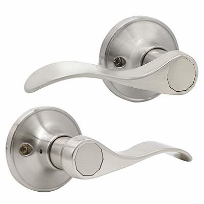 Aluminum Finish Commercial Door Handle Lever with Cam Plug - Right Handed