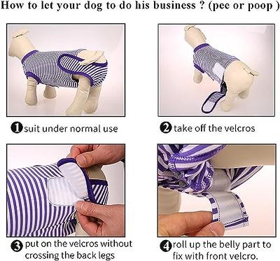  Dog Surgery Recovery Suit, Recovery Suit For Female Male  Dogs, Dog Onesie After Surgery Spay Neuter, Anti-Licking Pet Surgical  Recovery Snugly Suit, Bodysuit For Abdominal Wounds Skin Disease