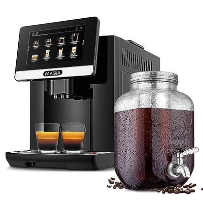 1 Gallon Cold Brew Coffee Maker with EXTRA-THICK Glass Carafe & Stainless  Steel Mesh Filter 