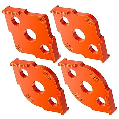 inBovoga 8 Pcs Radius Jig Router Templates, Router Templates for Woodworking,  High Hardness ABS+CNC Router Jig Template Corners R5 R10 R15 R20 R25 R30  R35 R40