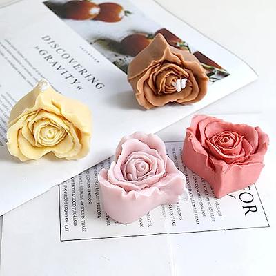 Heart Shape Rose Mold Rose Candle Mold Rose 3D Flower Mold Flower Candle  Mold Silicone Mold for Resin Cake Mold Clay Resin Making Molds Candle  Making