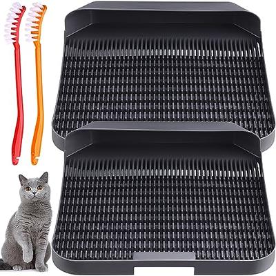 PETKARAY Cat Litter Mat, Litter Box Mat with Hidden Handle