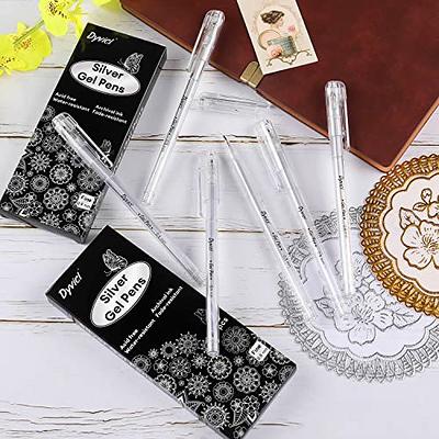 Dyvicl White Ink Pens - 12-Piece Fine Point Tip White Gel Pens for Black  Paper D