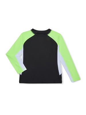 SwimZip Kids' Long Sleeve Rash Guard + Euro Shorties UPF 50+ Swimsuit Set  Black/Blue - Yahoo Shopping